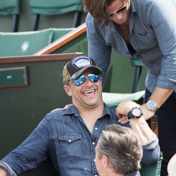 David Hallyday dans les tribunes des Internationaux de France de Tennis de Roland Garros à Paris. Le 8 juin 2018 © Cyril Moreau / Bestimage