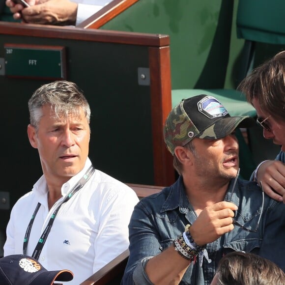 David Hallyday dans les tribunes des Internationaux de France de Tennis de Roland Garros à Paris. Le 8 juin 2018 © Cyril Moreau / Bestimage