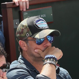 David Hallyday dans les tribunes des Internationaux de France de Tennis de Roland Garros à Paris. Le 8 juin 2018 © Cyril Moreau / Bestimage