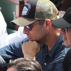 David Hallyday dans les tribunes des Internationaux de France de Tennis de Roland Garros à Paris. Le 8 juin 2018 © Cyril Moreau / Bestimage