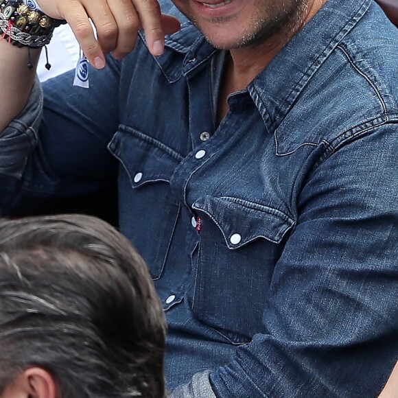 David Hallyday dans les tribunes des Internationaux de France de Tennis de Roland Garros à Paris. Le 8 juin 2018 © Cyril Moreau / Bestimage