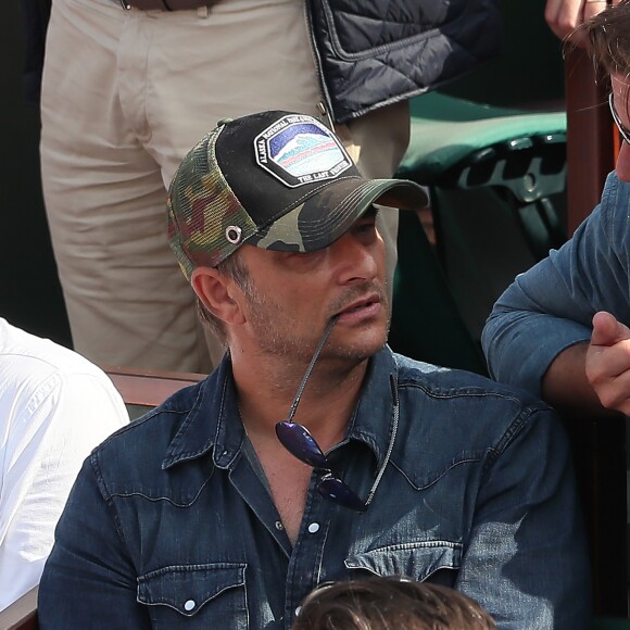 David Hallyday dans les tribunes des Internationaux de France de Tennis de Roland Garros à Paris. Le 8 juin 2018 © Cyril Moreau / Bestimage