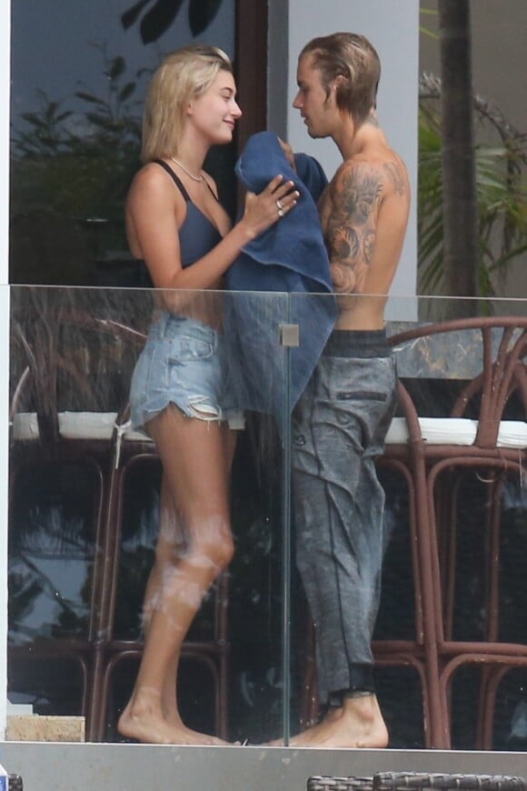 Justin Bieber et Hailey Baldwin à Miami, le 11 juin 2018.