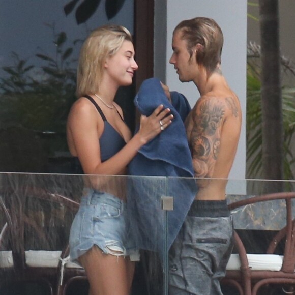 Justin Bieber et Hailey Baldwin à Miami, le 11 juin 2018.