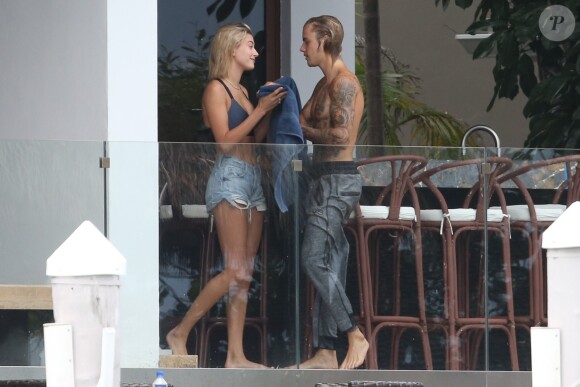 Justin Bieber et Hailey Baldwin à Miami, le 11 juin 2018.