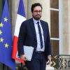 Mounir Mahjoubi, Secrétaire d'Etat chargé du Numérique lors de la sortie du conseil des ministres du 20 avril 2018, au palais de l'Elysée à Paris. © Stéphane Lemouton / Bestimage