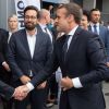Stephane Richard, Mounir Mahjoubi et Emmanuel Macron - Le président Emmanuel Macron visite le salon Viva Technology à Paris le 15 juin 2017. @ Jacques Witt / Pool / Bestimage