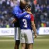 Zinédine Zidane et Bixente Lizarazu - Les Bleus de France98 se sont imposés (3-2) face à une sélection FIFA 98 pour le match des légendes pour l'anniversaire des 20 ans du sacre mondial à la U Arena à Nanterre, France, le 12 juin 2018. © Bestimage
