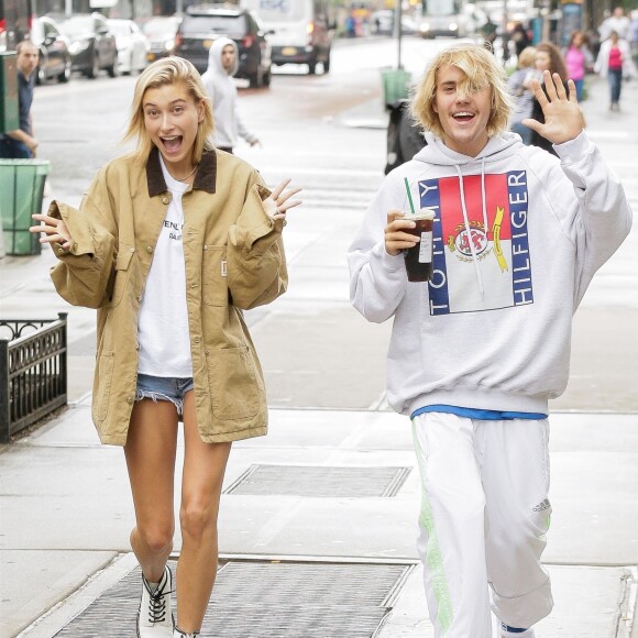 Justin Bieber et Hailey Baldwin à New York, le 13 juin 2018.