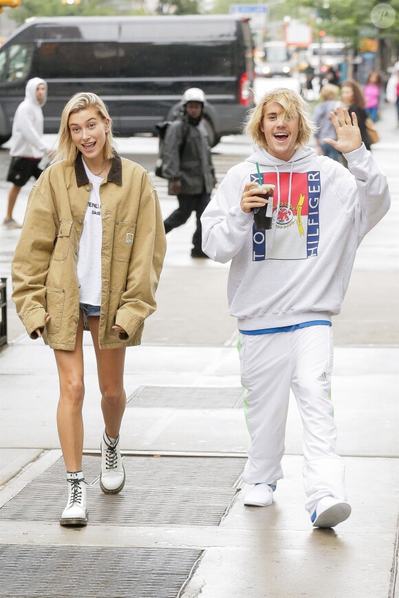 Justin Bieber et Hailey Baldwin à New York, le 13 juin 2018.