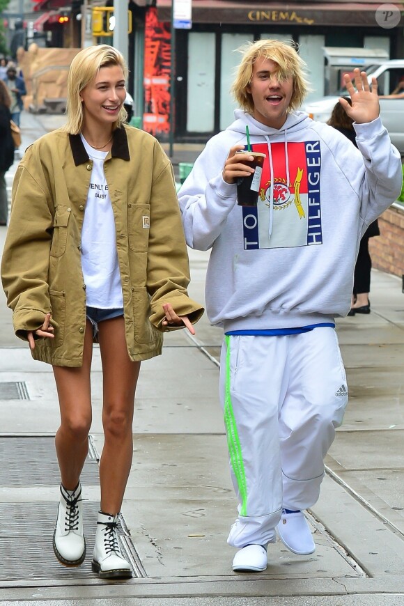 Justin Bieber et Hailey Baldwin à New York, le 13 juin 2018.