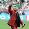Robbie Williams - Cérémonie d'ouverture de la Coupe du Monde de football 2018 au complexe olympique Loujniki à Moscou, le 14 juin 2018.
