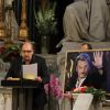 Semi Exclusif - Michael Ketcham Halliday, cousin de Johnny Hallyday, lit un texte lors de la messe hommage pour le 75e anniversaire de Johnny Hallyday en l'église de La Madeleine à Paris le 15 juin 2018.