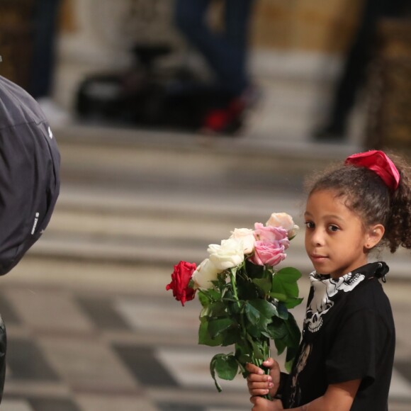 Illustration lors de la messe hommage pour le 75ème anniversaire de Johnny Hallyday en l'église de La Madeleine à Paris le 15 juin 2018. 15/06/2018 - Paris