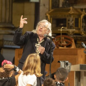 Illustration lors de la messe hommage pour le 75ème anniversaire de Johnny Hallyday en l'église de La Madeleine à Paris le 15 juin 2018. 15/06/2018 - Paris