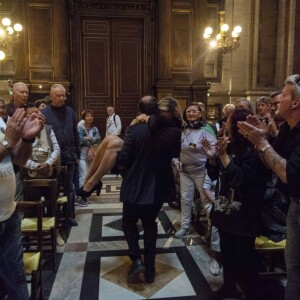 Illustration lors de la messe hommage pour le 75ème anniversaire de Johnny Hallyday en l'église de La Madeleine à Paris le 15 juin 2018. 15/06/2018 - Paris