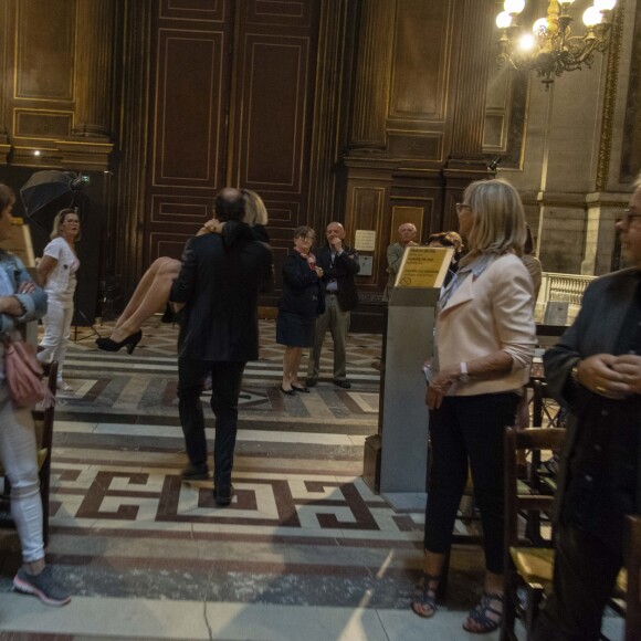 Illustration lors de la messe hommage pour le 75ème anniversaire de Johnny Hallyday en l'église de La Madeleine à Paris le 15 juin 2018. 15/06/2018 - Paris