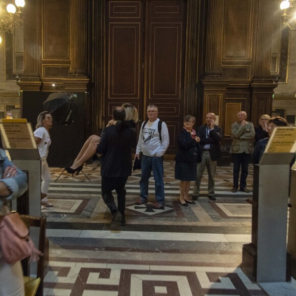 Illustration lors de la messe hommage pour le 75ème anniversaire de Johnny Hallyday en l'église de La Madeleine à Paris le 15 juin 2018. 15/06/2018 - Paris