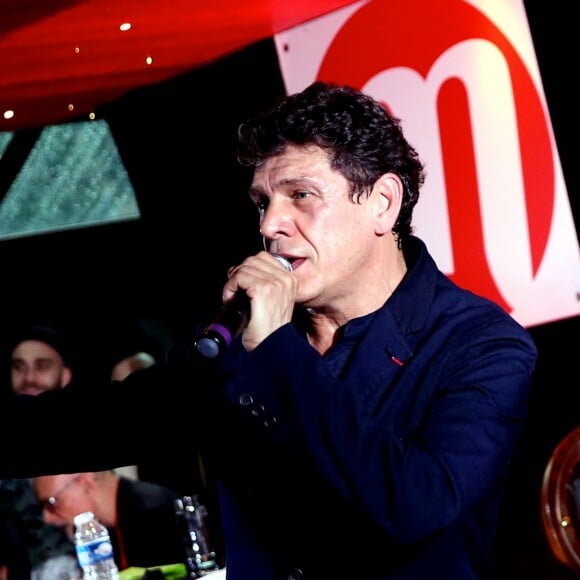 Exclusif - Marc Lavoine en concert privé organisé par la station M Radio sur un bateau mouche qui naviguait sur la Seine à Paris, le 12 juin 2018. © Dominique Jacovides/Bestimage