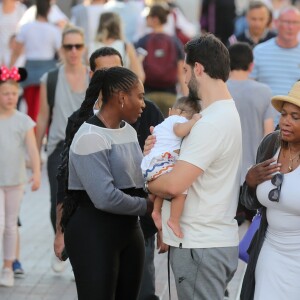 Exclusif - Serena Williams a visité le parc Disneyland Paris avec son mari Alexis Ohanian et leur fille Alexis Olympia Ohanian Jr et des membres de leur famille dont Oracene Price à Marne-la-Vallée le 7 juin 2018.