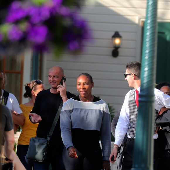 Exclusif - Serena Williams a visité le parc Disneyland Paris avec son mari Alexis Ohanian et leur fille Alexis Olympia Ohanian Jr et des membres de leur famille dont Oracene Price à Marne-la-Vallée le 7 juin 2018.