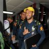 Exclusif - L'équipe du Brésil et le footballeur brésilien Neymar Jr arrivent à Runcorn pour disputer un match de préparation contre la Croatie le 1er juin 2018