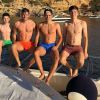 Les quatre fils de Zinédine Zidane, Elyaz, Luca, Enzo et Théo, en vacances à Ibiza. Instagram, le 19 juin 2018.