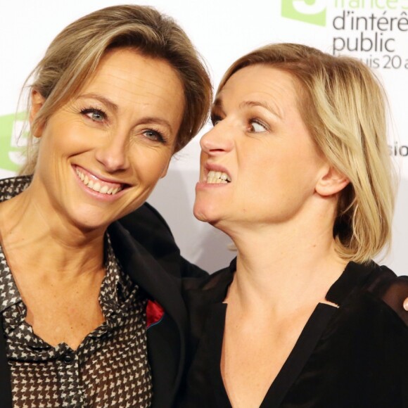 Anne-Sophie Lapix et Anne-Elisabeth Lemoine - Soirée du 20ème anniversaire de France 5 à la Cité de la mode et du design à Paris, le 27 novembre 2014.