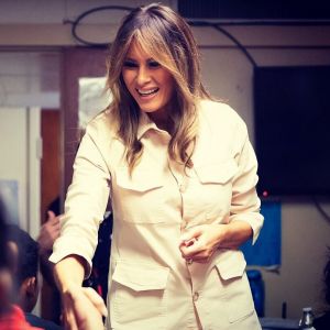 Melania Trump a partagé cette photo d'elle sur Twitter lors de sa visite dans un centre de rétention au Texas, le 21 juin 2018