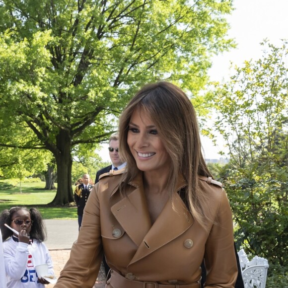 Donald Trump et Melania Trump présentent leur projet pour lutter contre le harcèlement scolaire aux Etats-Unis. Washington DC, le 7 mai 2018.