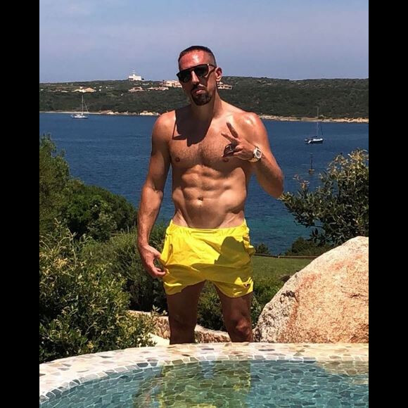 Franck Ribéry torse nu en vacances. Instagram, le 21 juin 2018.
 