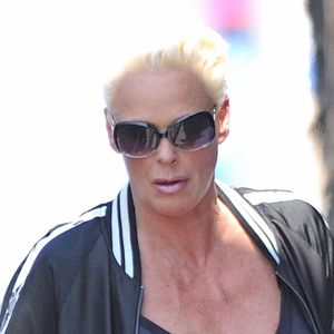 Brigitte Nielsen enceinte se rend à un rendez-vous médical avec son mari Mattia Dessi à Los Angeles, le 31 mai 2018