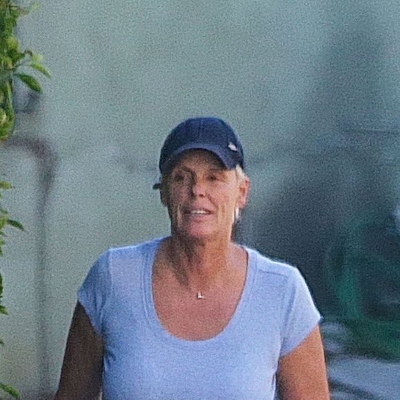 Exclusif - Brigitte Nielsen se promène avec ses chiens à Los Angeles le 26 octobre 2017