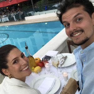 Laury Thilleman et son amoureux le chef Juan Arbelaez profite d'un séjour de rêve à l'Hôtel Barrière Le Majestic à Cannes, le week-end du 23 et 24 juin 2018.