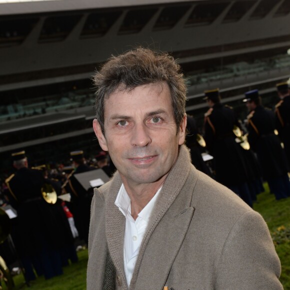 Exclusif - Frédéric Taddeï à l'Hippodrome de Paris-Vincennes, le 25 janvier 2015.
