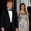 Le président américain Donald Trump et sa femme la Première Dame Melania Trump - Dîner en l'honneur du président de la République française et sa femme la première dame à la Maison Blanche à Washington, The District, Etats-Unis, le 24 avril 2018. © Dominique Jacovides/Bestimage