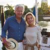 Pierre Dhostel et sa femme Carole Bellemare - 6ème édition du Trophée de la Pétanque Gastronomique au Paris Yacht Marina à Paris, France, le 28 juin 2018.