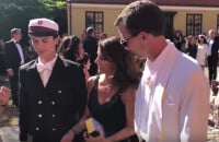 Le prince Nikolai de Danemark filmé par Se og Hor le 27 juin 2018 lors de la cérémonie de remise de diplôme de son école, Herlufsholm près de Naevsted, en présence de son père le prince Joachim, sa mère la comtesse Alexandra de Frederiksborg et sa belle-mère la princesse Marie.