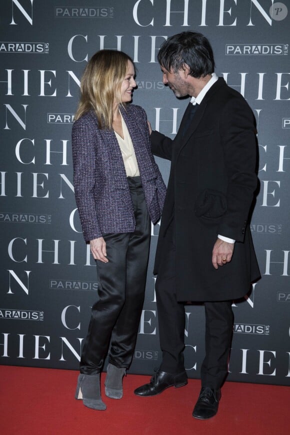Vanessa Paradis et Samuel Benchetrit lors de l'avant-première du film "Chien" au cinéma MK2 Bibliothèque à Paris, France, le 5 mars 2018. © Olivier Borde/Bestimage