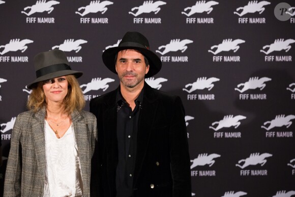 Vanessa Paradis et Samuel Benchetrit au photocall du film "Chien" au 32e Festival international du film francophone de Namur le 5 octobre 2017.