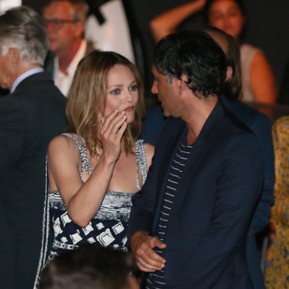 Vanessa Paradis et Samuel Benchetrit ensemble lors de la première du film "Chien" au 70e Festival du film de Locarno le 7 août 2017