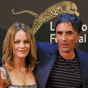 Vanessa Paradis et Samuel Benchetrit ensemble lors de la première du film "Chien" au 70e Festival du film de Locarno le 7 août 2017