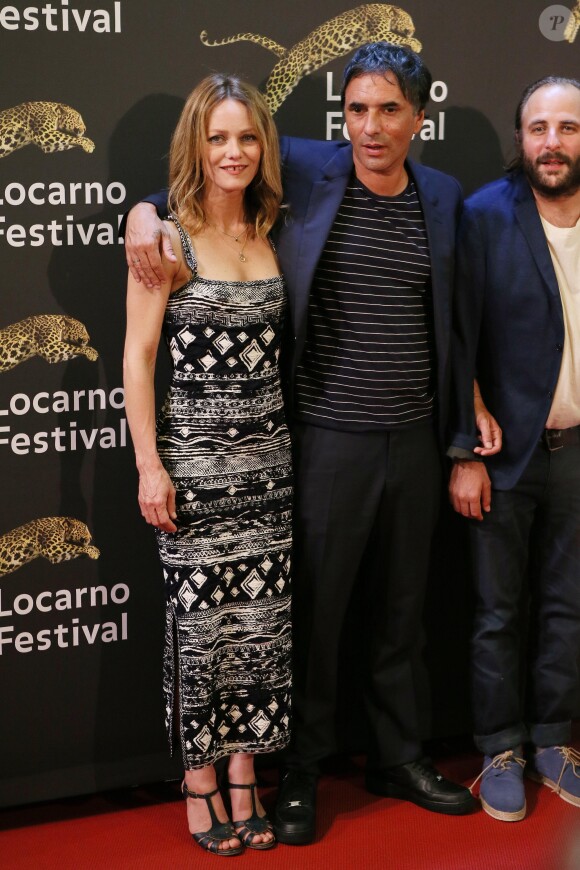 Vanessa Paradis et Samuel Benchetrit ensemble lors de la première du film "Chien" au 70e Festival du film de Locarno le 7 août 2017