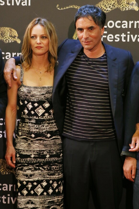 Vanessa Paradis et Samuel Benchetrit ensemble lors de la première du film "Chien" au 70e Festival du film de Locarno le 7 août 2017