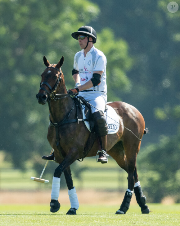 Le prince William à Coworth Park à Ascot le 30 juin 2018 lors de l'Audi Polo Challenge.