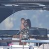 Kourtney Kardashian, Reign Aston Disick - Kourtney Kardashian profite de jolies vacances au soleil en compagnie de ses enfants et de son compagnon Younes Bendjima sur un yacht au large de Portofino en Italie, le 30 juin 2018