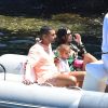 Younes Bendjima, Kourtney Kardashian, Reign Disick - Kourtney Kardashian profite de jolies vacances au soleil en compagnie de ses enfants et de son compagnon Younes Bendjima sur un yacht au large de Portofino en Italie, le 30 juin 2018