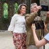 Le roi Philippe, la reine Mathilde et la princesse Eléonore de belgique devant les photographes de presse pour la séance photo des vacances d'été le 24 juin 2018 à l'occasion d'une visite des ruines de l'abbaye de Villers-la-Ville.