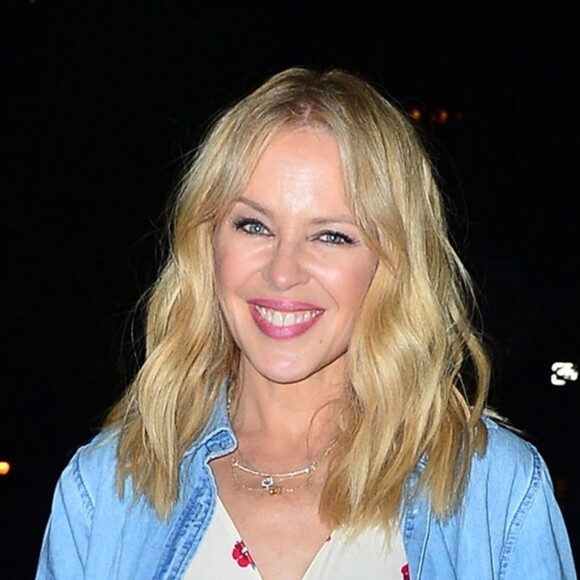 Exclusif - Kylie Minogue arrive à son hôtel à New York, le 25 juin 2018