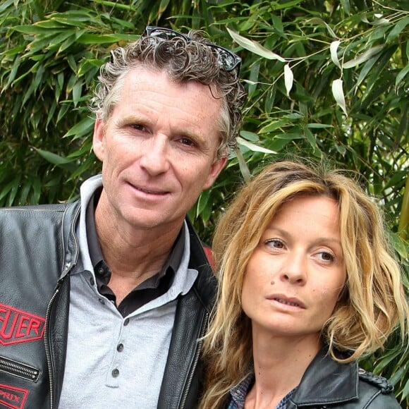 Denis Brogniart et son épouse Hortense, en juin 2012, à Roland Garros